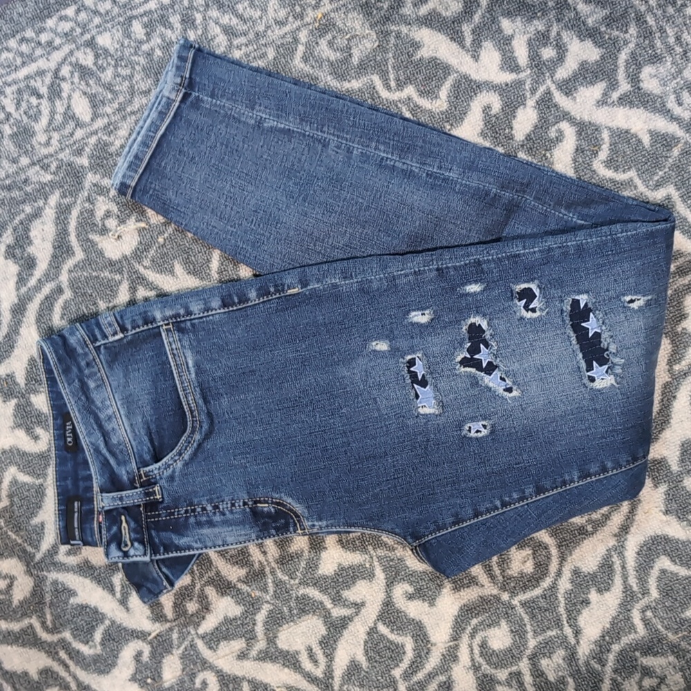 Distressed jeans